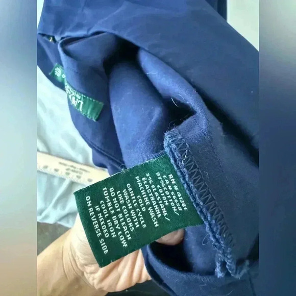 Lauren Ralph Lauren navy pleated A-line mini skirt 10 - Picture 7 of 8